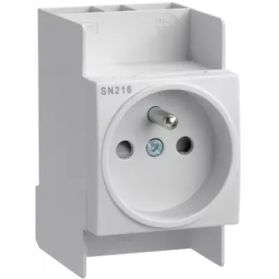 GNIAZDO NA SZYNĘ SN216 10/16A 250V Z UZIEMIENIEM HAGER