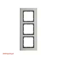 BERKER B.7 STALOWY/ANTRACYT RAMKA 3-KROTNA 10133606 HAGER
