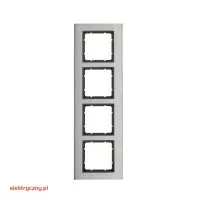 BERKER B.7 STALOWY/ANTRACYT RAMKA 4-KROTNA 10143606 HAGER