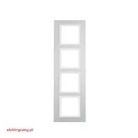 BERKER B.7 ALUMINIUM/BIAŁY RAMKA 4-KROTNA 10146914 HAGER