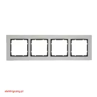 BERKER B.7 STALOWY/ANTRACYT RAMKA 4-KROTNA 10243606 HAGER