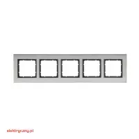 BERKER B.7 STALOWY/ANTRACYT RAMKA 5-KROTNA POZIOMA 10253606 HAGER