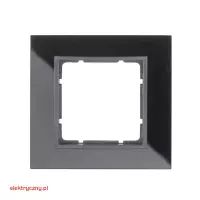 BERKER B.7 CZARNY/ANTRACYT GLASS RAMKA 1-KROTNA 10116616 HAGER