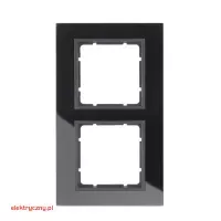 BERKER B.7 CZARNY/ANTRACYT GLASS RAMKA 2-KROTNA 10126616 HAGER