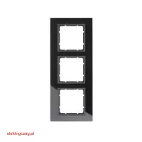 BERKER B.7 CZARNY/ANTRACYT GLASS RAMKA 3-KROTNA 10136616 HAGER