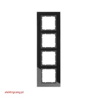 BERKER B.7 CZARNY/ANTRACYT GLASS RAMKA 4-KROTNA 10146616 HAGER
