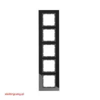BERKER B.7 CZARNY/ANTRACYT GLASS RAMKA 5-KROTNA 10156616 HAGER
