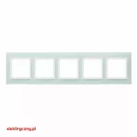 BERKER B.7 SZKŁO BIAŁY/BIAŁY RAMKA 5-KROTNA 10156909 HAGER