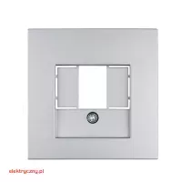 BERKER B.KWADRAT/B.7 ALUMINIUM PŁYTKA CZOŁOWA DO GNIAZDA GŁOŚNIKOWEGO I USB 10331404 HAGER