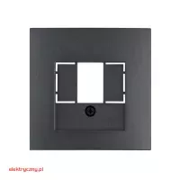 BERKER B.KWADRAT/B.3/B.7 ANTRACYT PŁYTKA CZOŁOWA DO GNIAZDA GŁOŚNIKOWEGO I USB 10331606 HAGER
