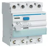  RCCB WYŁĄCZNIK RÓŻNICOWOPRĄDOWY 3P+N 63A/30MA TYP A QUICKCONNECT CDS463D HAGER POLO