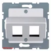 BERKER B.KWADRAT/B.7 ALUMINIUM PŁYTKA CZOŁOWA DO GNIAZDA MODULARNEGO KRONE 14641404 HAGER