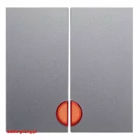 BERKER B.KWADRAT/B.7 ALUMINIUM MAT KLAWISZ PODWÓJNY Z SOCZEWKĄ 16271404  HAGER