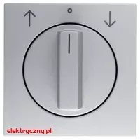BERKER B.KWADRAT/B.7 ALUMINIUM PŁYTKA CZOŁOWA Z POKRĘTŁEM DO ŁĄCZNIKA ŻALUZJOWEGO OBROTOWEGO 1080140400 HAGER
