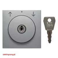 BERKER B.KWADRAT/B.7 ALUMINIUM PŁYTKA CZOŁOWA DO ŁĄCZNIKA ŻALUZJOWEGO Z ZAMKIEM 1081140400 HAGER