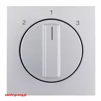  BERKER B.KWADRAT/B.7 ALUMINIUM MAT PŁYTKA CZOŁOWA Z POKRĘTŁEM DO ŁĄCZNIKA 3-POZ 1084140400 HAGER