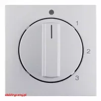 BERKER B.KWADRAT/B.7 ALUMINIUM MAT PŁYTKA CZOŁOWA Z POKRĘTŁEM DO ŁĄCZNIKA 3-POZ 1096140400 HAGER