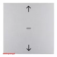 BERKER B.KWADRAT/B.7 ALUMINIUM PRZYCISK ŻALUZJOWY KOMFORT 85241183 HAGER