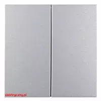 BERKER B.KWADRAT/B.7 ALUMINIUM PRZYCISK 2-KROTNY 85142183 HAGER