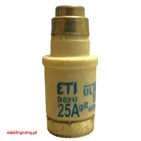 WKŁADKA BEZPIECZNIKOWA TOPIKOWA D02 gR 25A ULTRA SZYBKA ETI